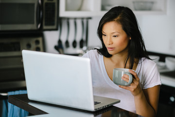 Woman working from home