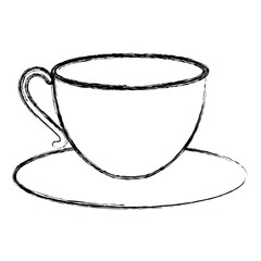 coffee cup with dish vector illustration design