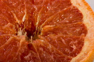 Sliced Pink Grapefruit Closeup