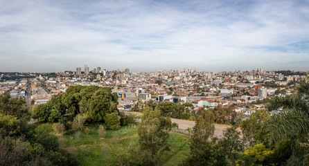 Fototapeta na wymiar Panoramic Aerial view of Caxias do Sul City - Caxias do Sul, Rio Grande do Sul, Brazil