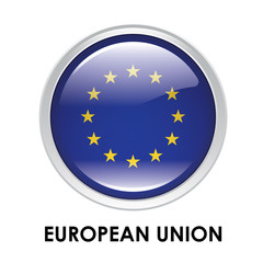 Obraz na płótnie Canvas Round flag of European Union