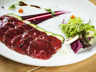 Meat Carpaccio with Salad