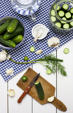 Ingredients for pickled cucumbers