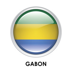 Round flag of Gabon