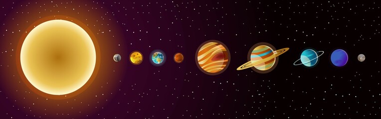 solar system planets and sun © matiasdelcarmine