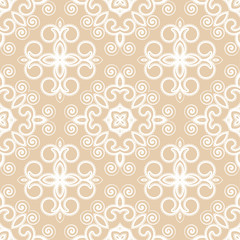 Abstract seamless pattern with curling elements. Vector Illustration.