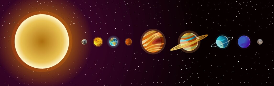 solar system planets and sun