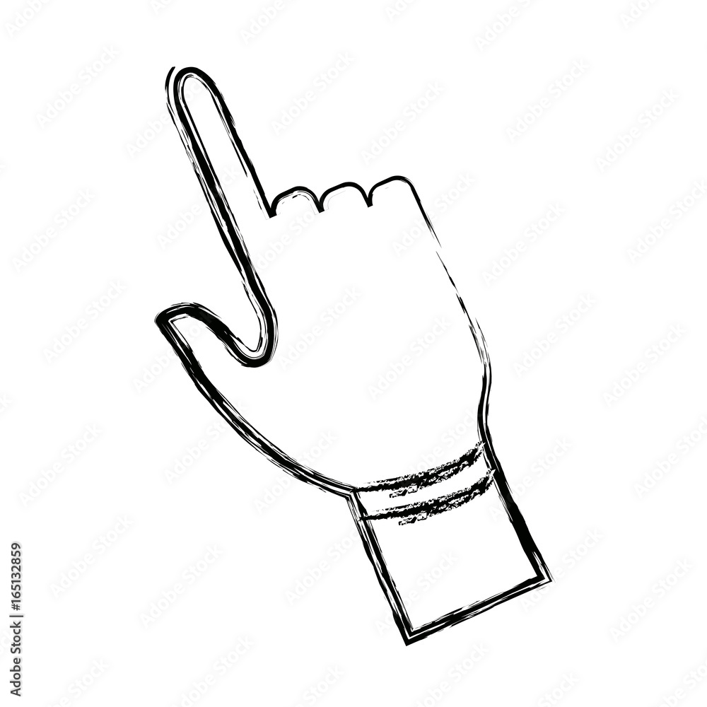 Poster click hand icon pointer finger cursor