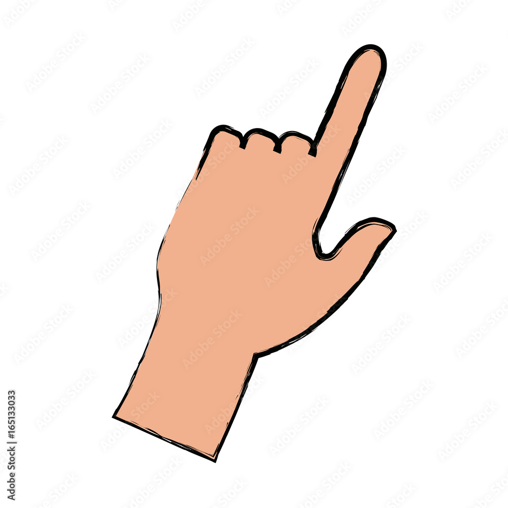 Poster click hand icon pointer finger cursor