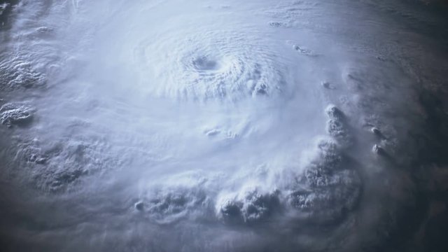 Massive hurricane as seen from space
