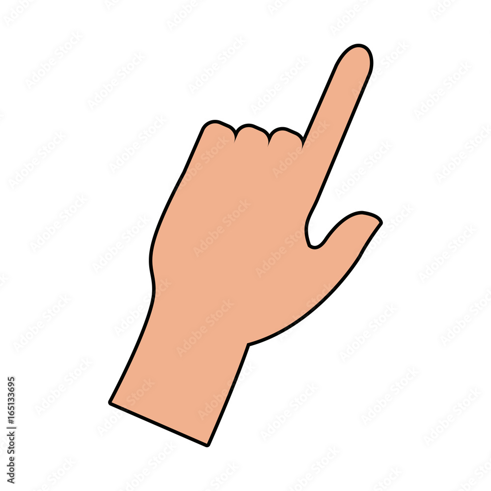Poster click hand icon pointer finger cursor