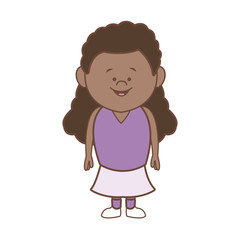 cartoon little girl smile standing character