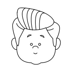 profile man face character person head cartoon