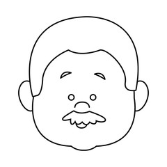 profile man face character person head cartoon