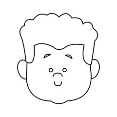 little boy face smile expression cartoon kid