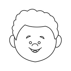 little boy face smile expression cartoon kid