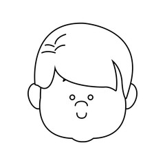 Obraz premium little boy face smile expression cartoon kid
