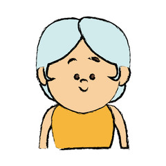 portrait senior woman female cartoon person