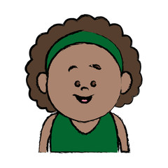 portrait woman smiling cartoon person avatar
