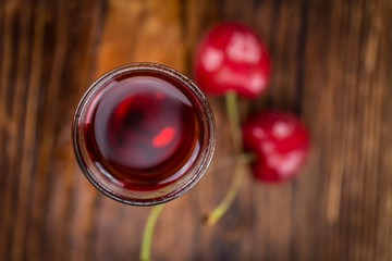 Cherry Liqueur selective focus