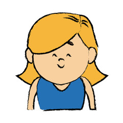 portrait woman smiling cartoon person avatar