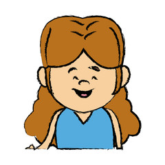 portrait woman smiling cartoon person avatar