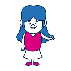 cute little girl smiling character kid