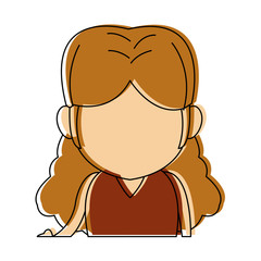portrait woman avatar casual faceless image