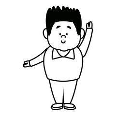 man male cartoon standing senior person character