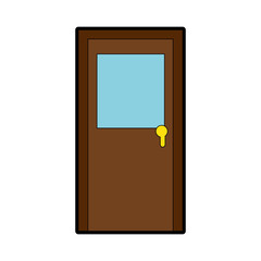 door icon over white background vector illustration