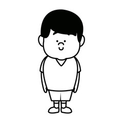 standing young boy child people character male