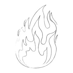 fire flame icon over white background vector illustration