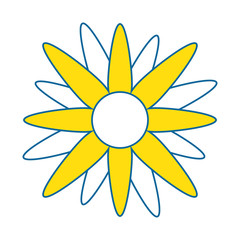 flower icon over white background vector illustration