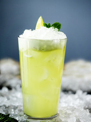Glass of healthy lemonade