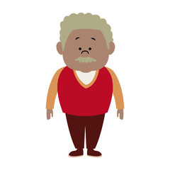 man male cartoon standing senior person character