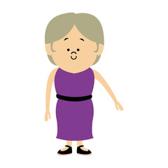 standing woman character people cartoon