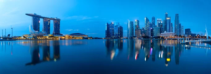 Tuinposter Singapore skyline © weerasak
