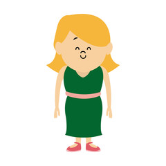 standing woman character people cartoon