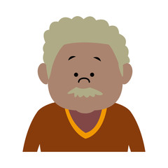 man male cartoon portrait senior person character