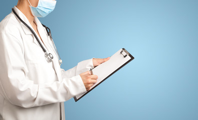 Female doctor with notepad
