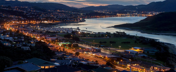 Paremata to Porirua at night