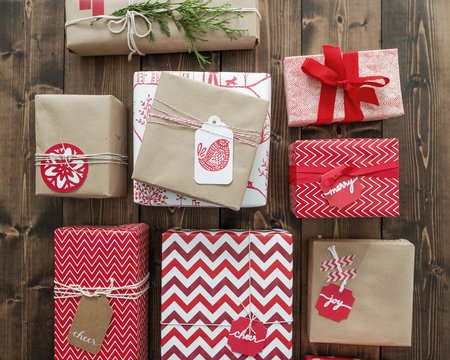 Holiday Gift Wrapping Background