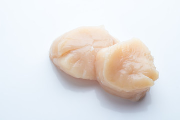 Scallop on white background.