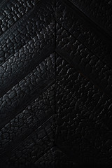 Black burnt wooden texture