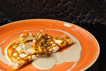 omelet with chanterelle