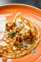 omelet with chanterelle