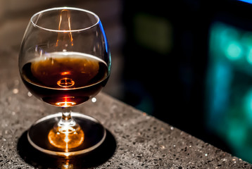 Glass of cognac