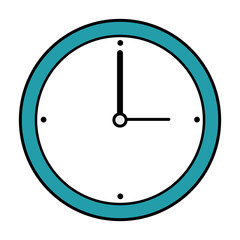 clock icon over white background vector illustration