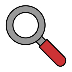 magnifying glass icon over white background vector illustration