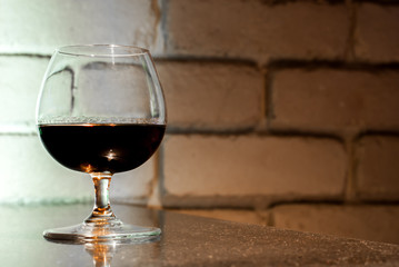 Glass of cognac